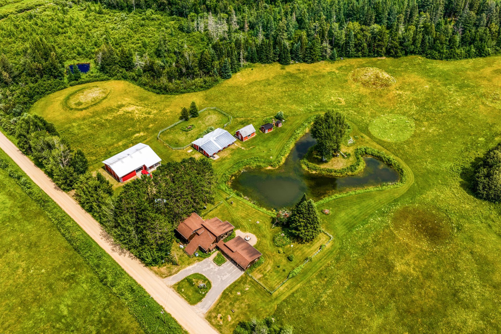 Aerial of buildings