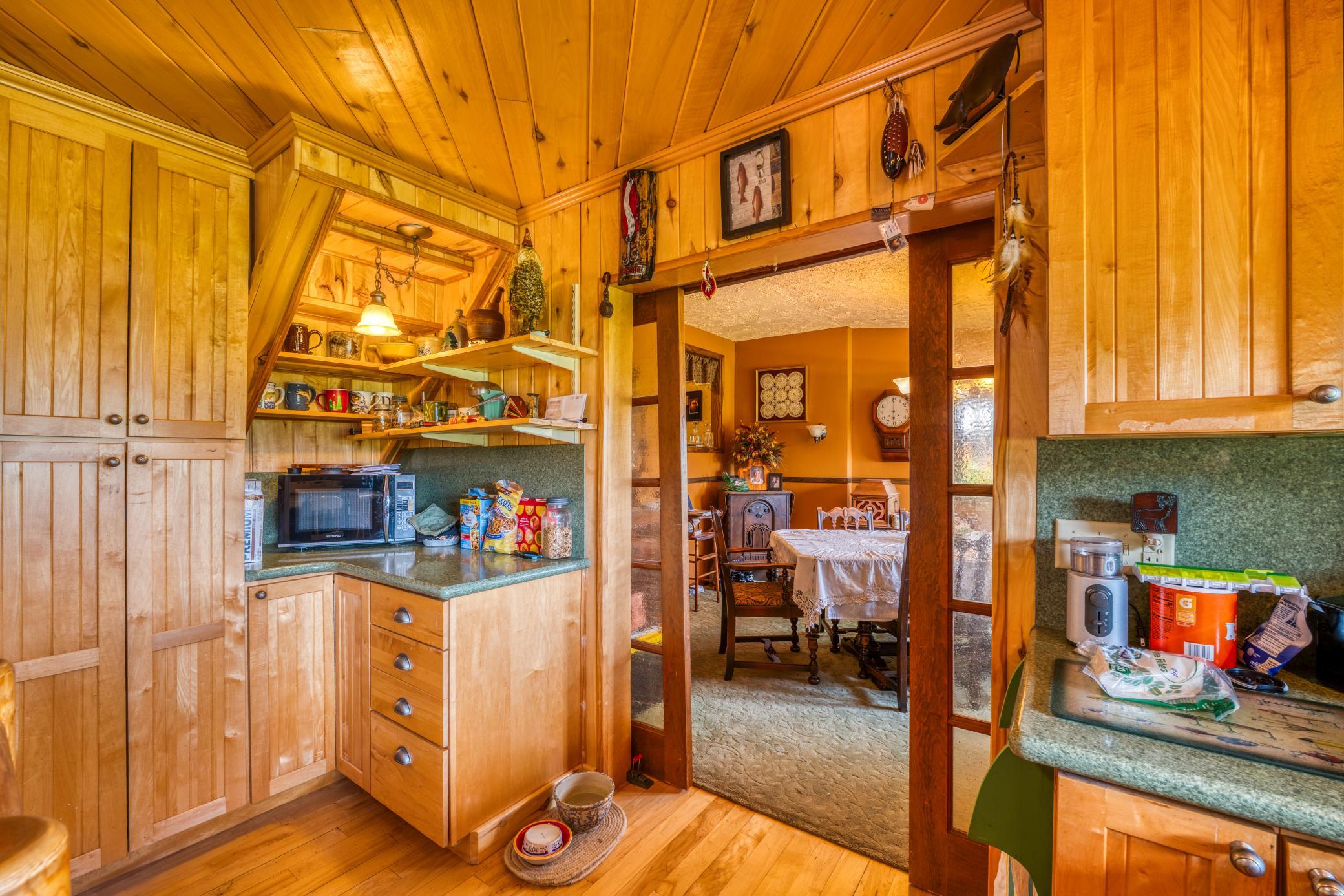 Kitchen into dining room