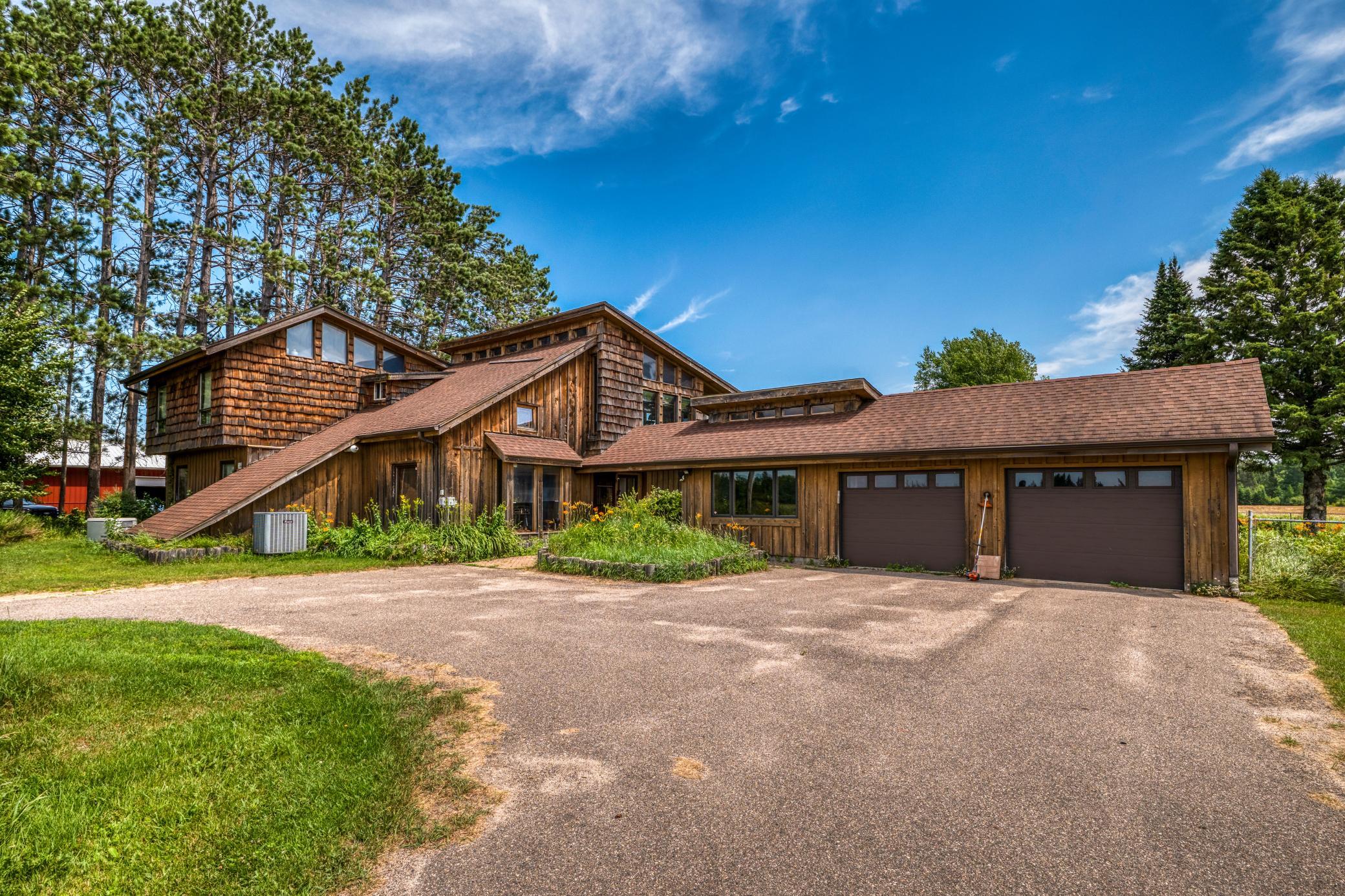 Home front and driveway