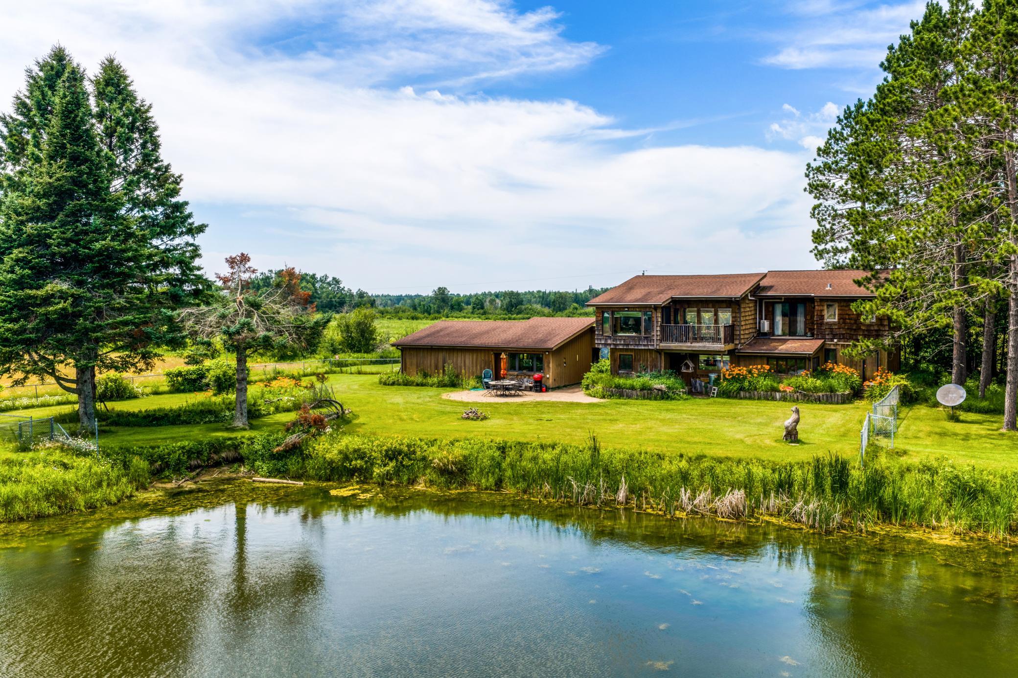 Pond and back of home