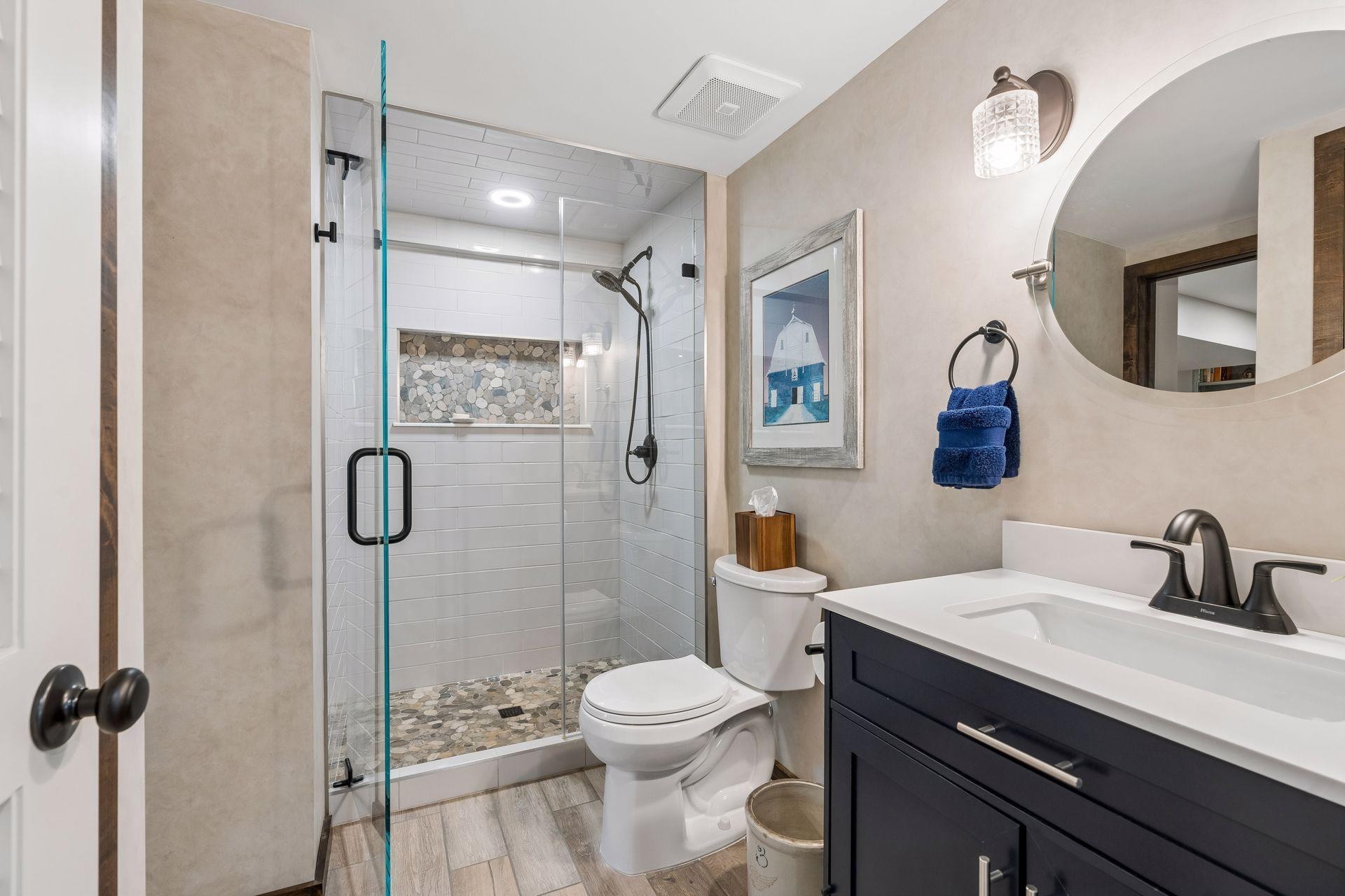Updated Bathroom in lower level