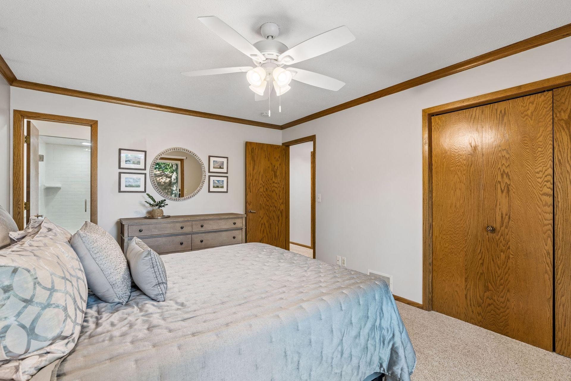 Primary suite with balcony and stunning primary bathroom!