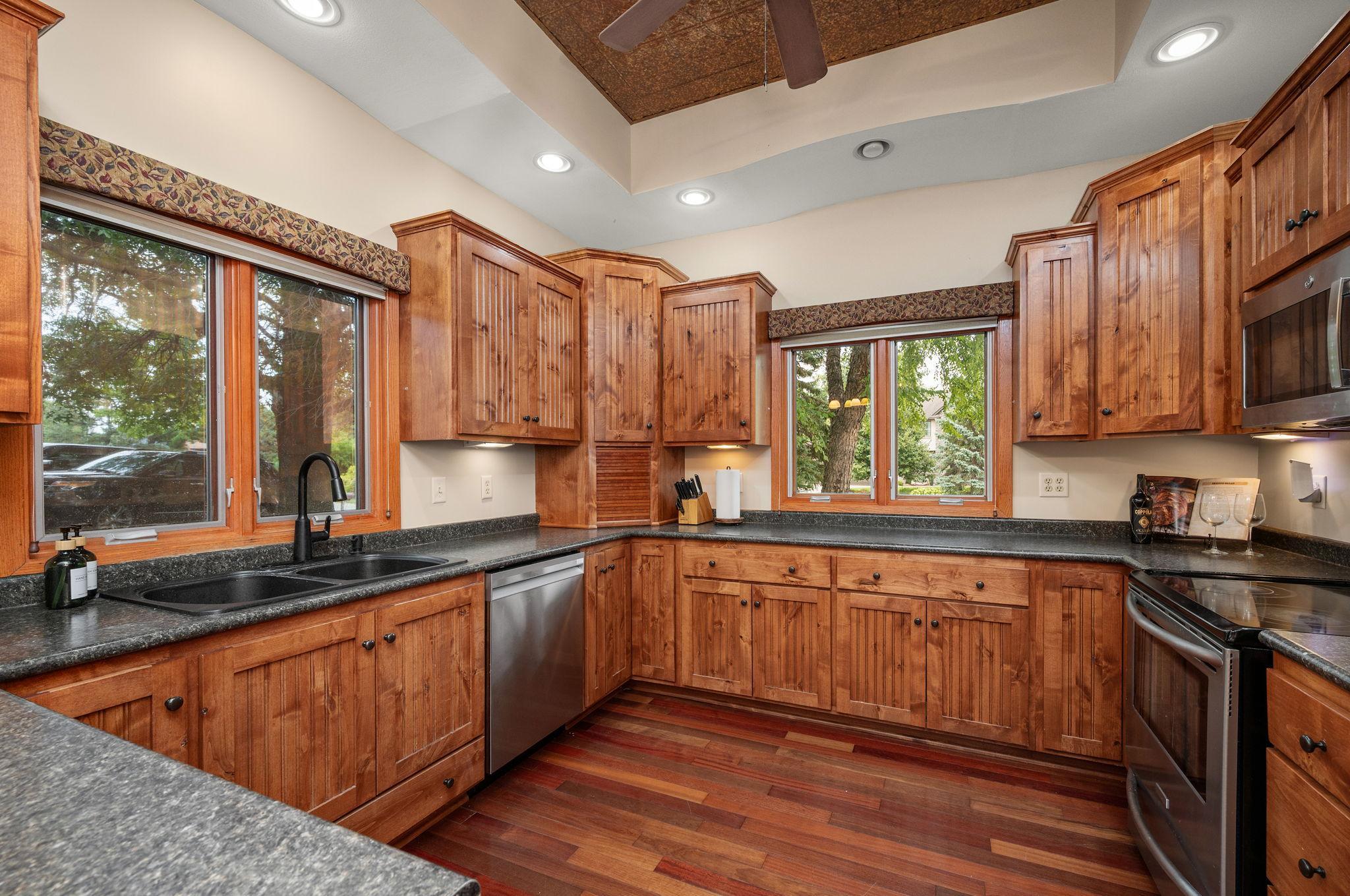 Functional kitchen layout offering generous counter space