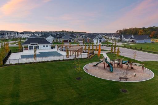 Cool off all summer at one of two resort-style neighborhood pools.