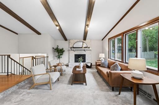 Lots of Natural light - plus cozy fireplace!