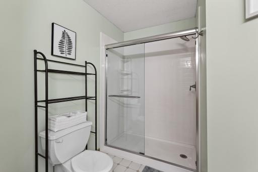 Upstairs 3/4 bath with walk in shower!