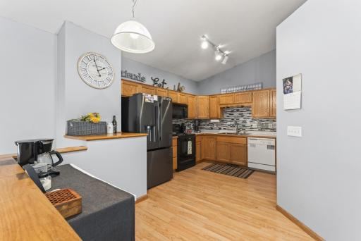 Good sized kitchen with plenty of cabinet space!