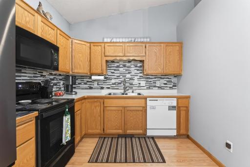 Good sized kitchen with plenty of cabinet space!