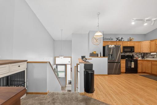 Vaulted ceilings make it feel much larger and nice and open!