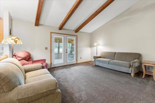 Vaulted living room