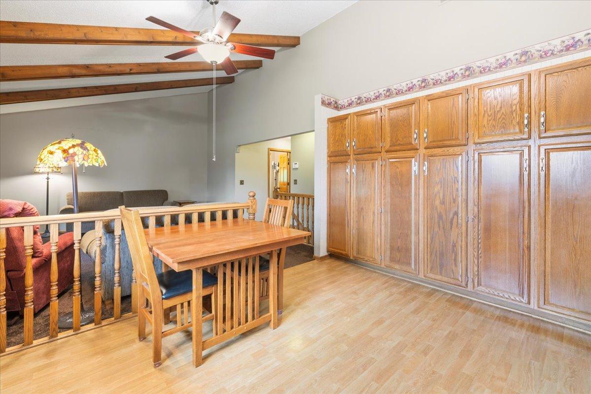 Abundant wood cabinets
