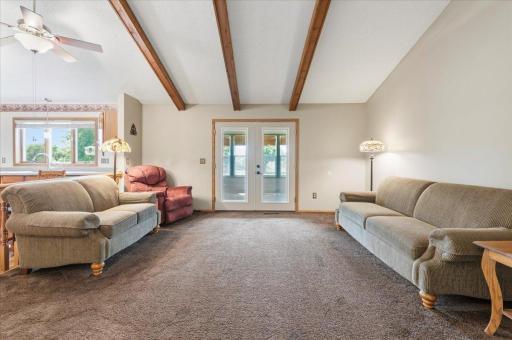 Vaulted open living area