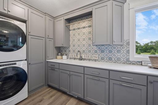 Spacious main floor laundry