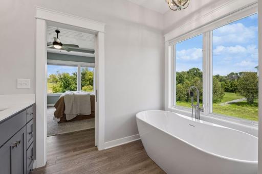 Primary bedroom soaking tub