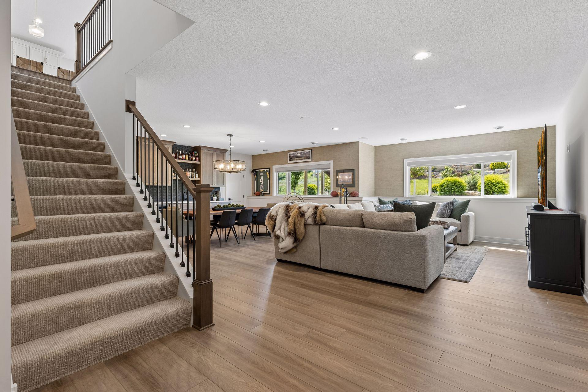 The finished lower-level is an entertainer's dream!
