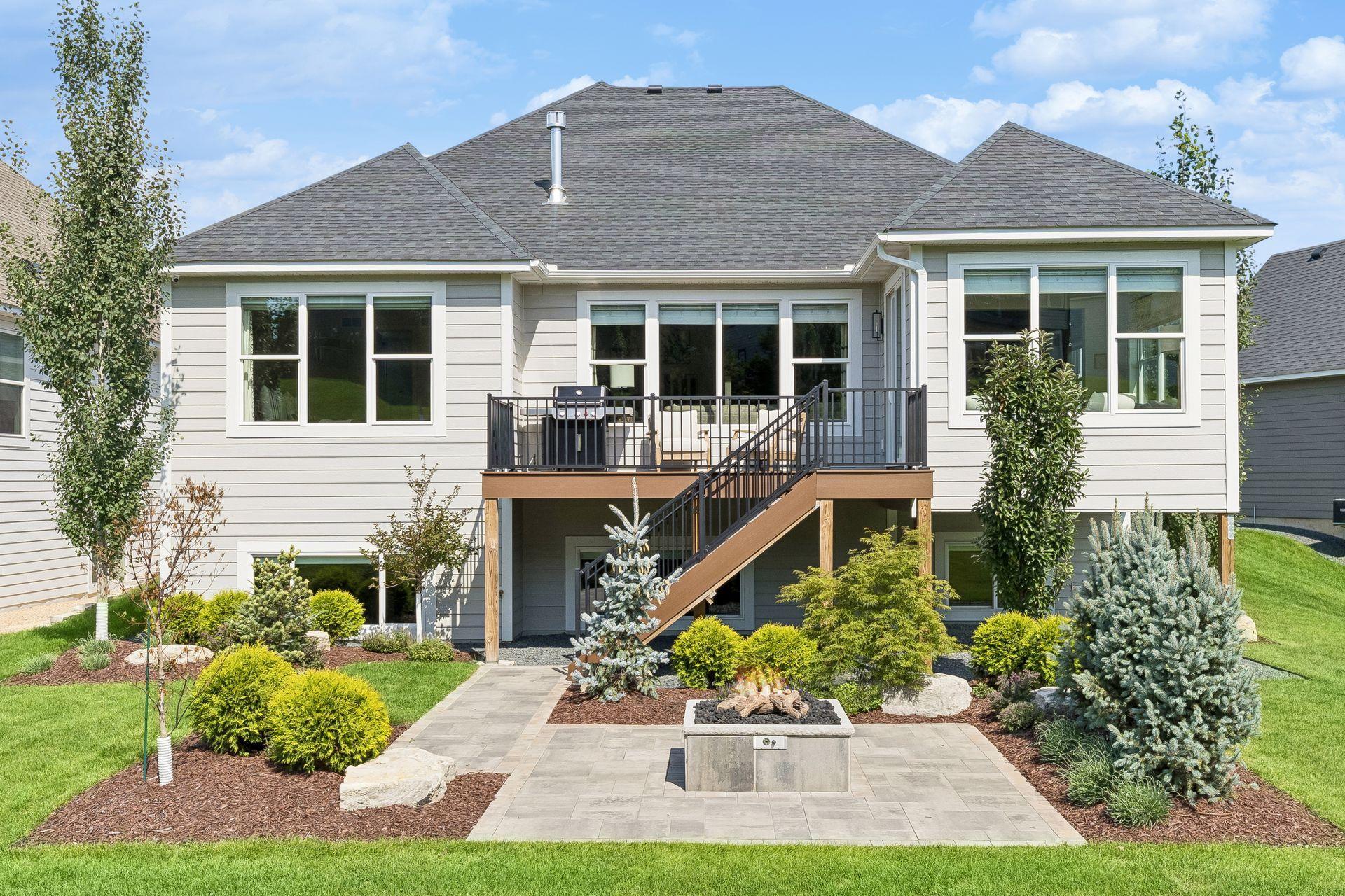 Beautiful bluestone patio and gas fire pit.
