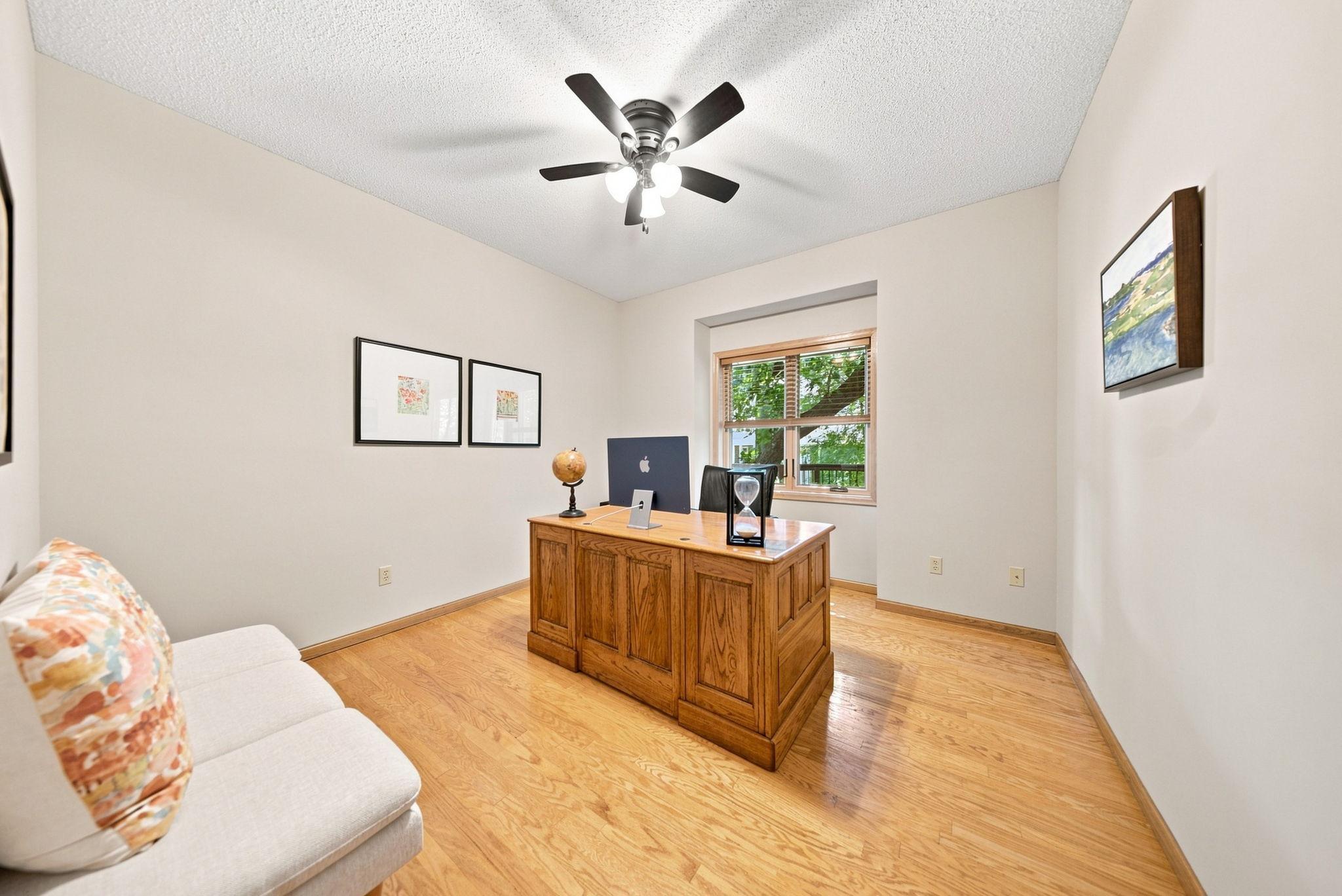Large main level office is located off the garage entrance