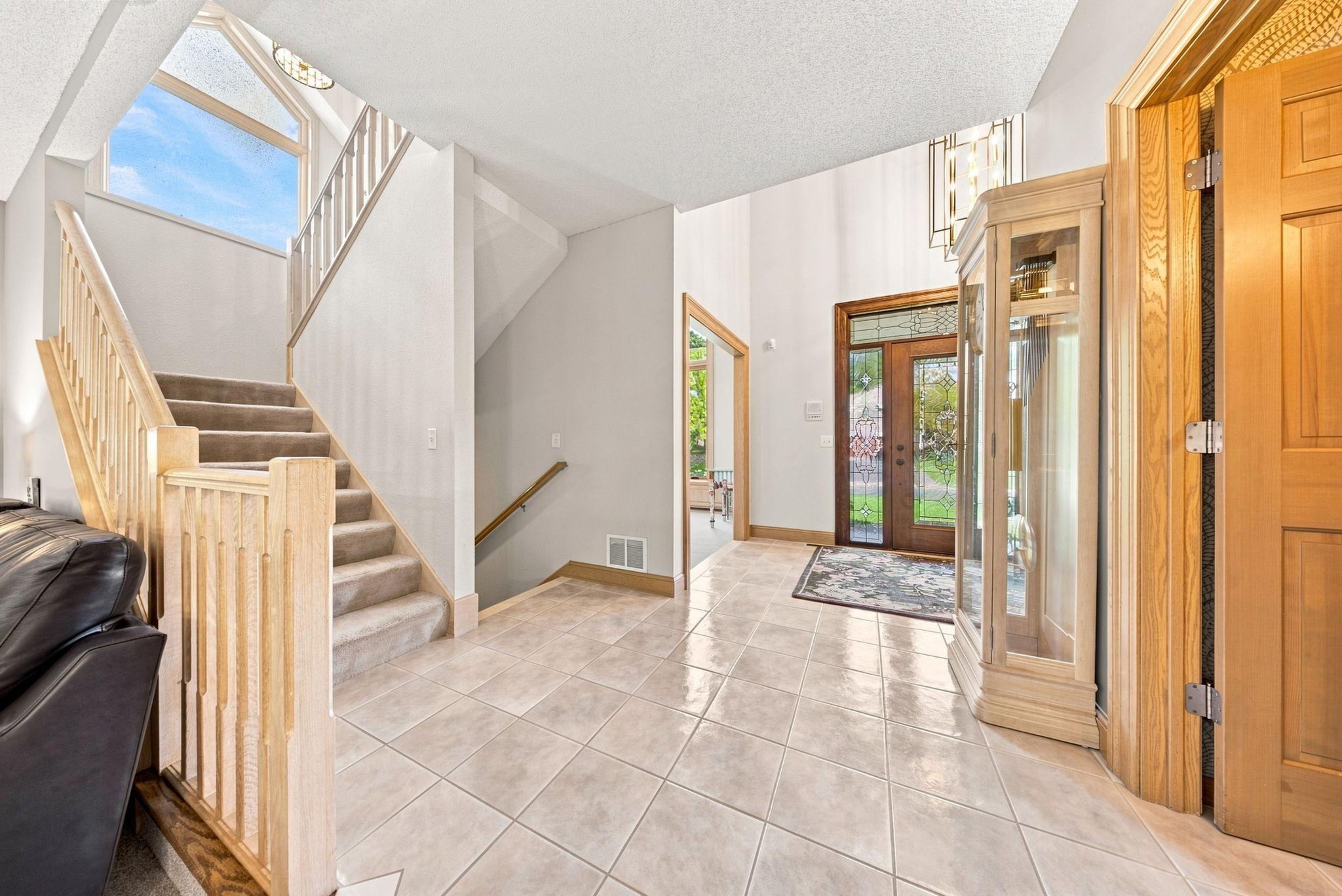 A spacious and light-filled foyer