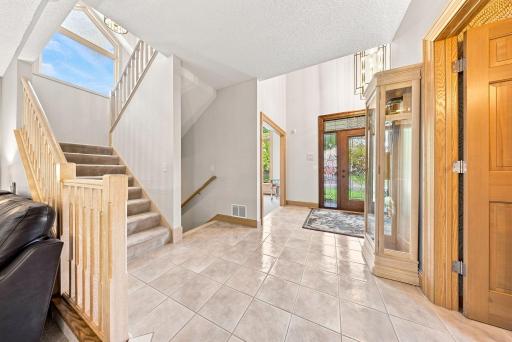 A spacious and light-filled foyer