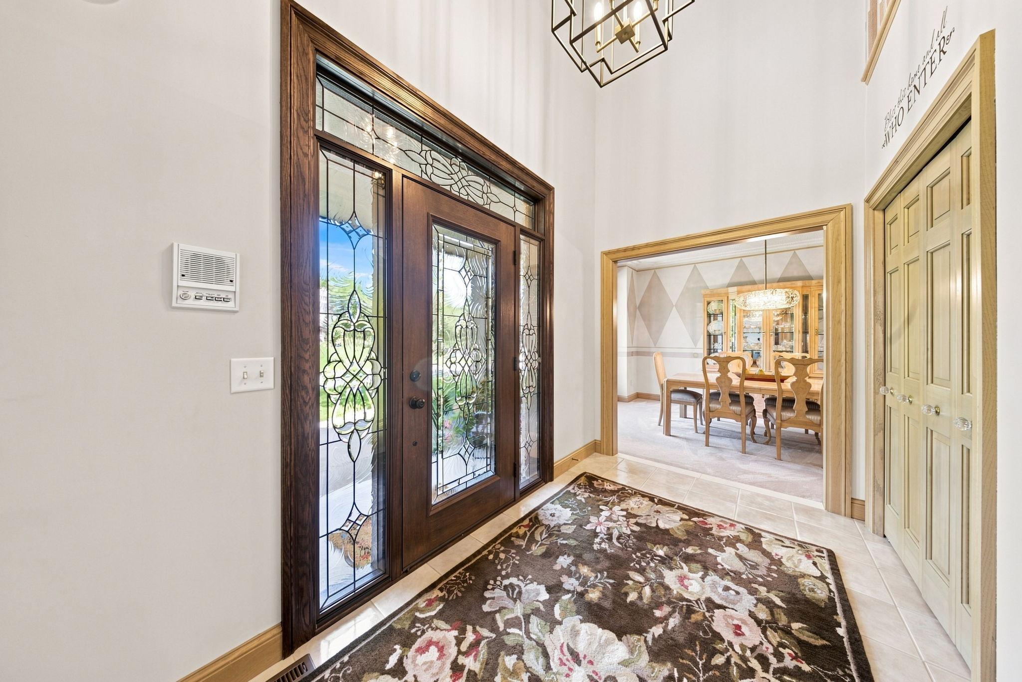 A custom front door welcomes you