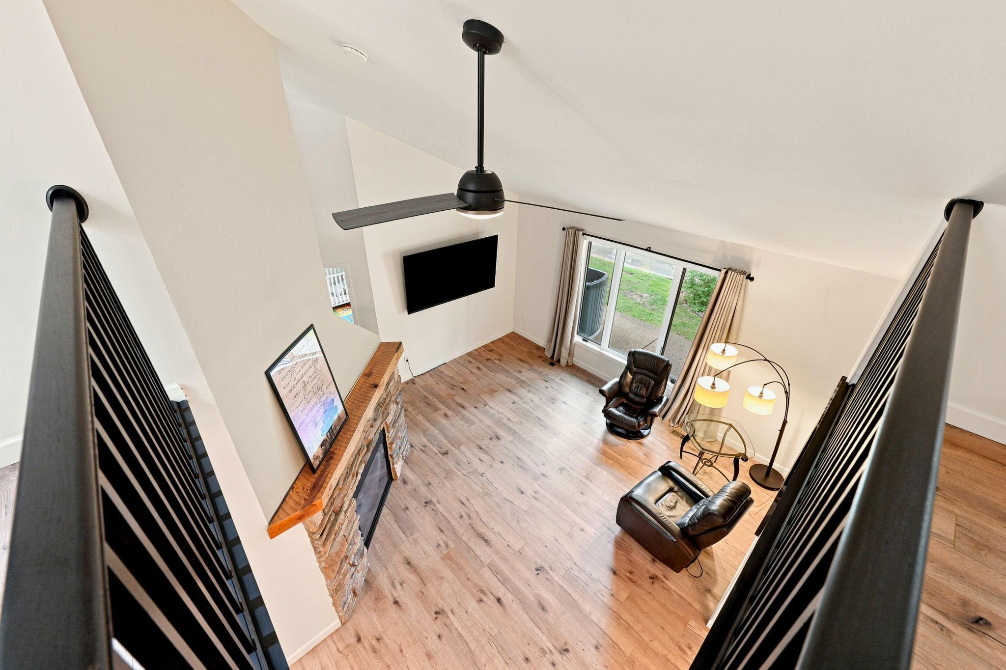 Spectacular views from open walkway and loft area above!