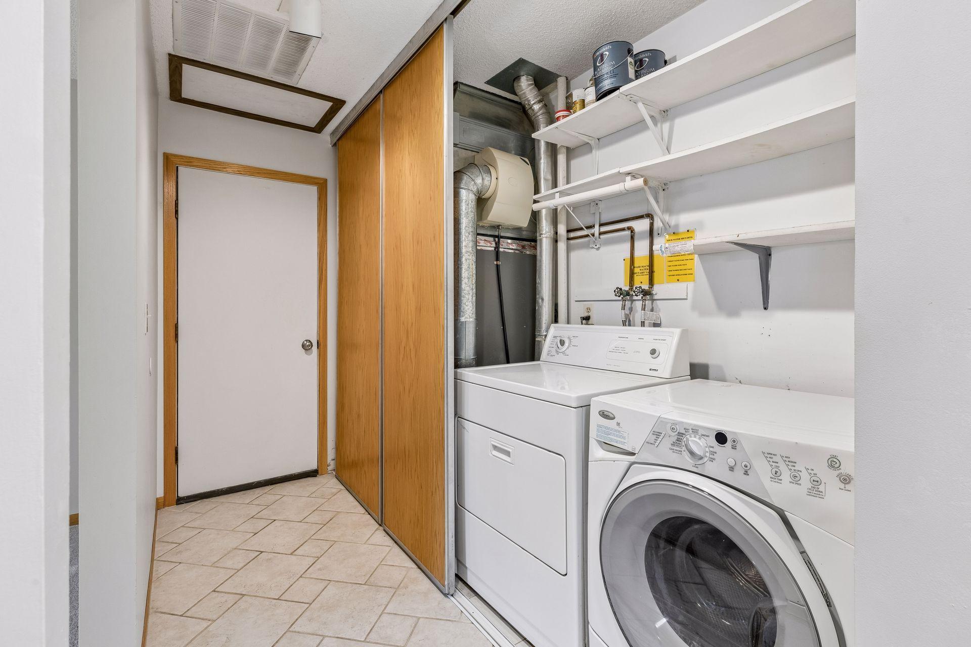 Convenient access to laundry and mechanicals