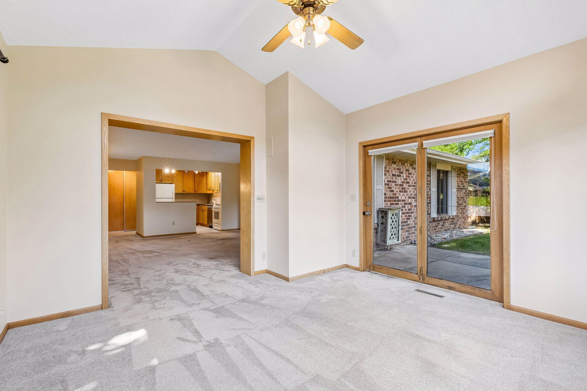 Seamless flow from kitchen to sun room