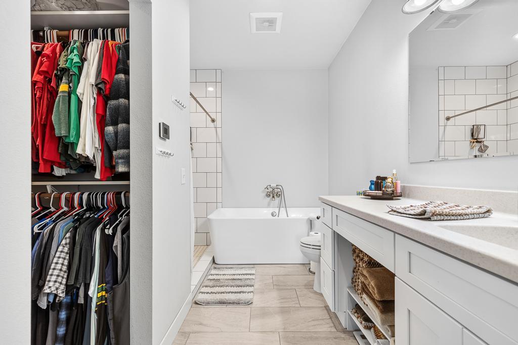 Primary full bathroom with in-floor heating