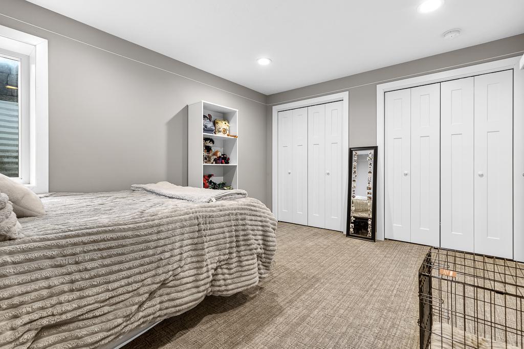 Dual closet spaces in this bedroom