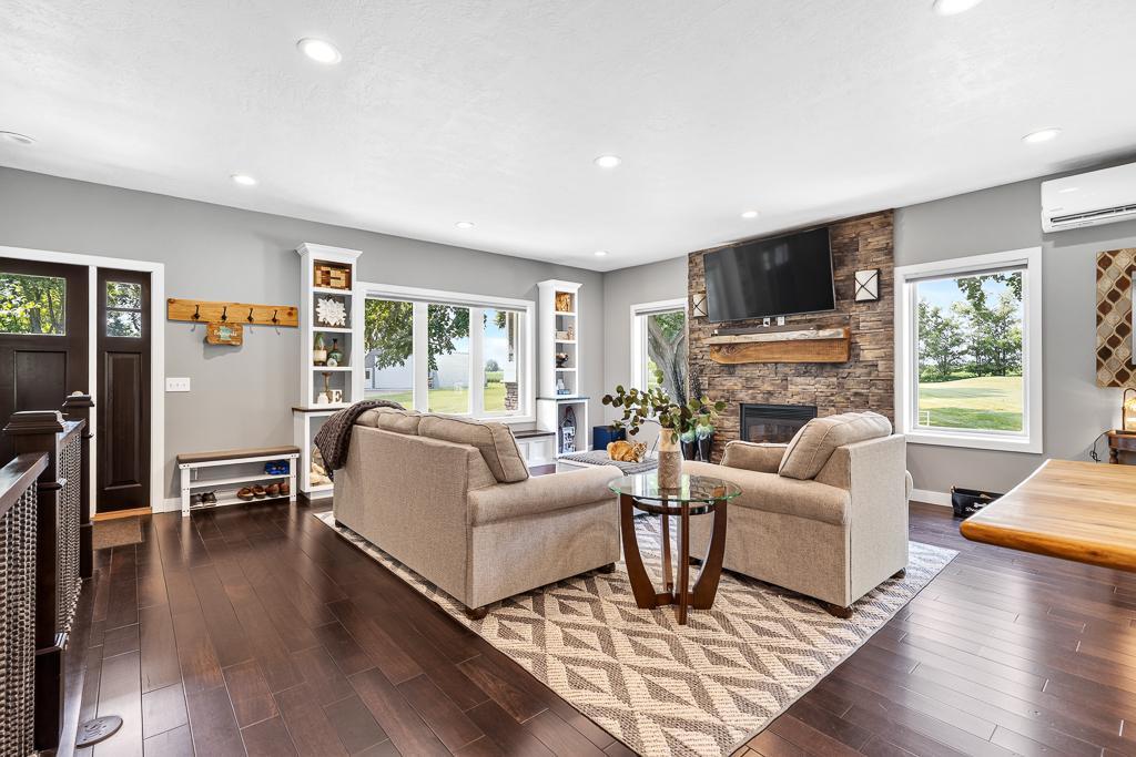 Window placement around the home offers endless views of your peaceful yard