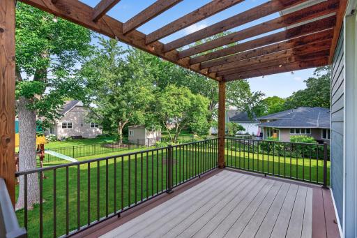 Covered composite deck perfect for every season.