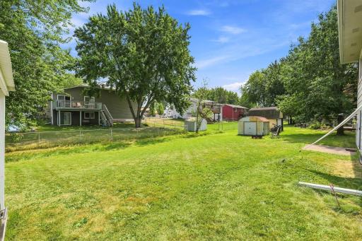 Fantastic large backyard to run and play in or host outdoor parties. Shed is staying and stores all your yard equipment and furniture.