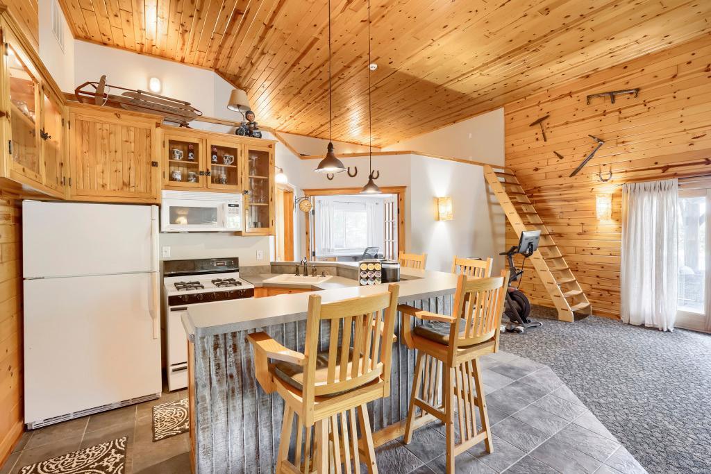 9815 Pioneer Trail - Kitchen in the Pole Shed! Steps up to the Loft!