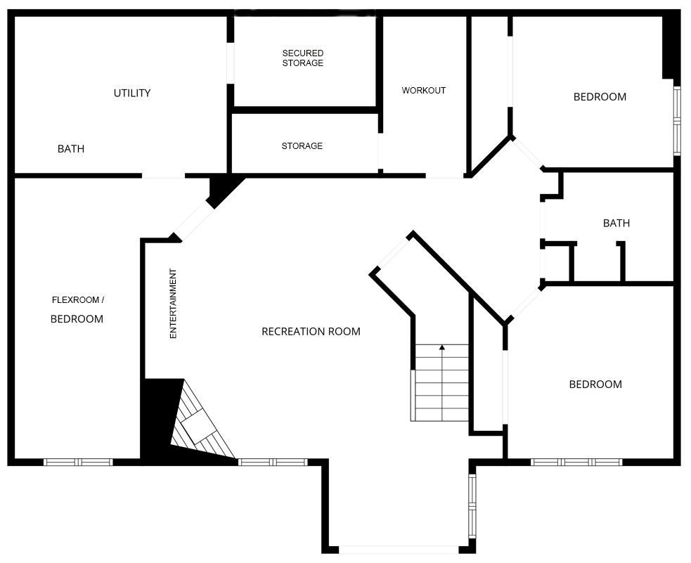 lower level floor plan drawing