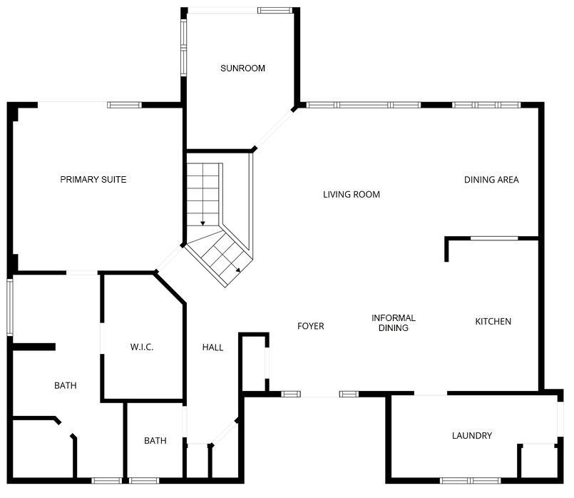 main level floor plan drawing