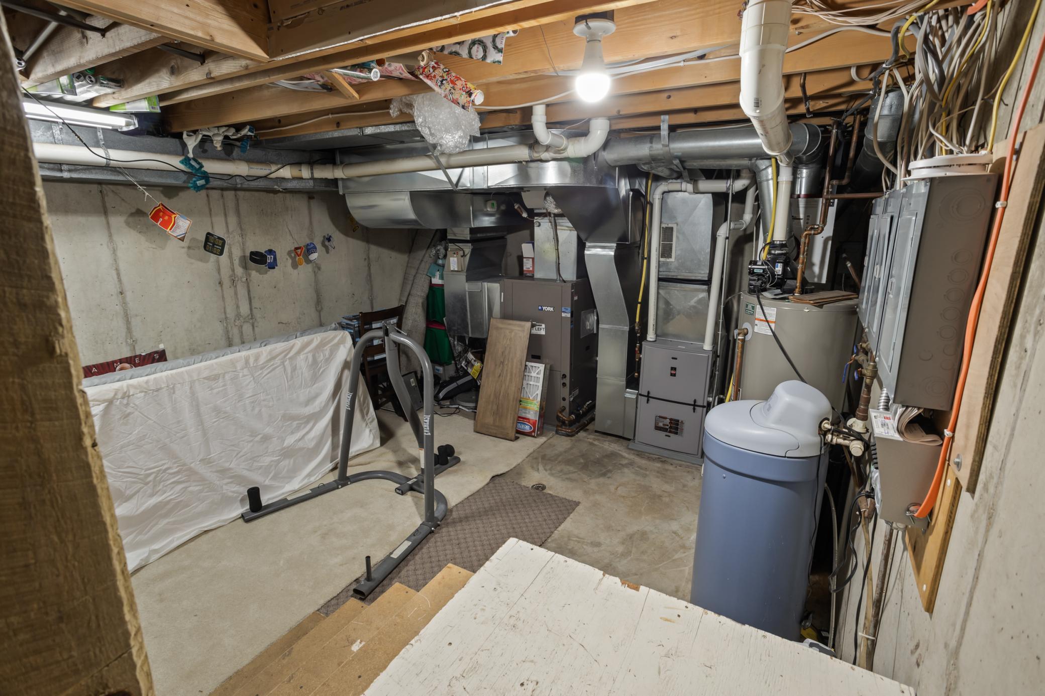 Basement utility room