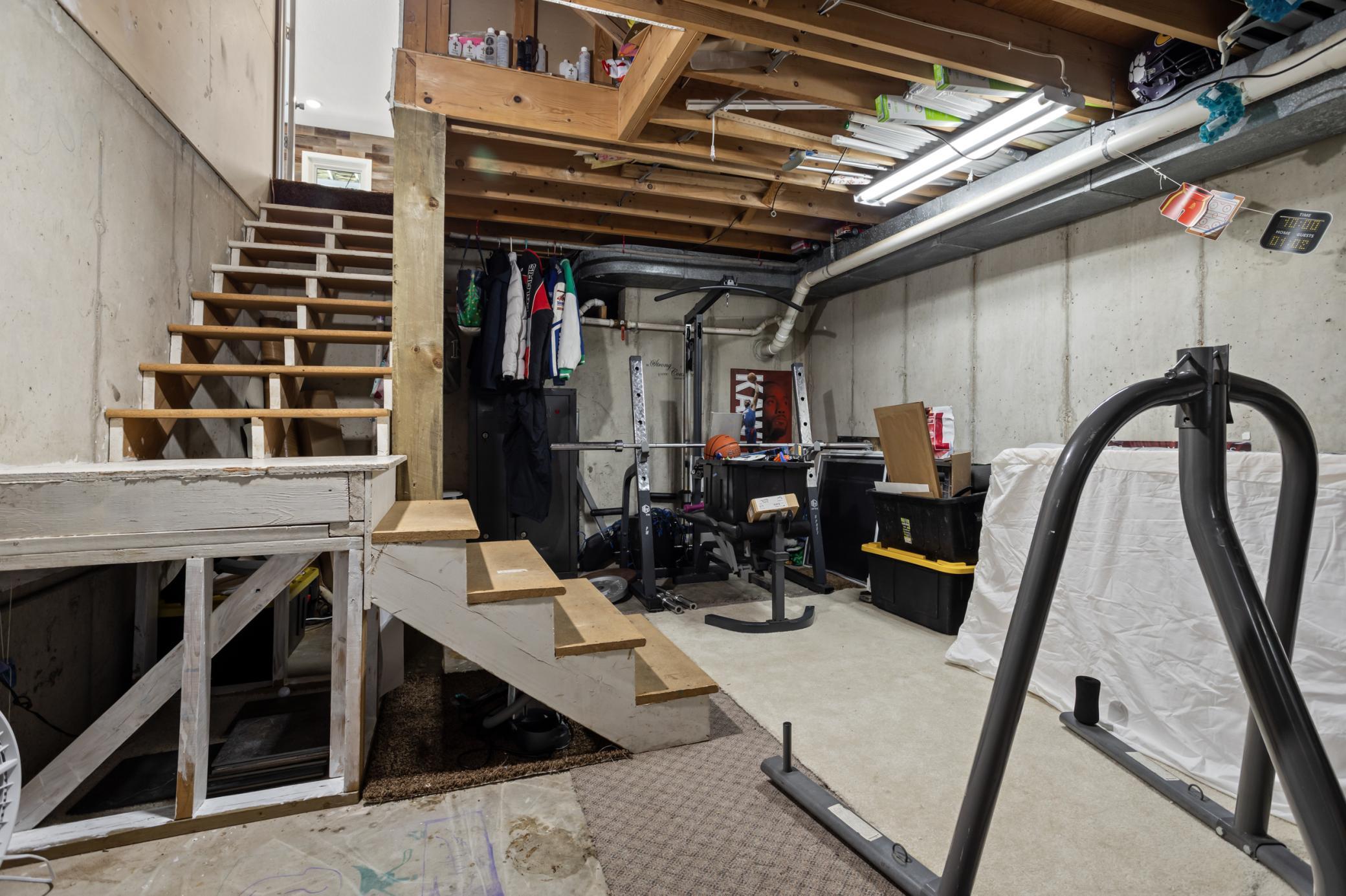 Basement utility room