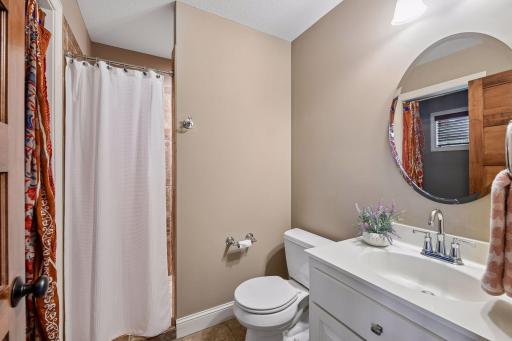 A tile shower and 8'x5' walk-in closet complete this private suite.