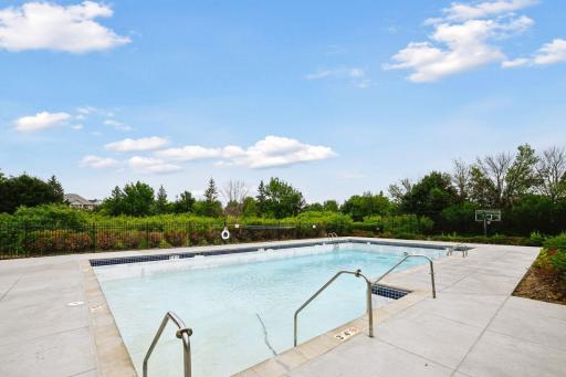 The fenced pool area is private and recently refreshed.