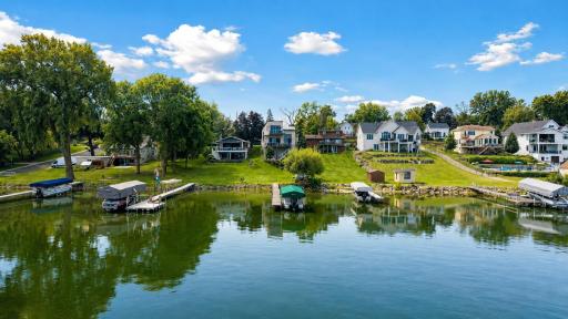 Docks comes with home along with pontoon boat for sale