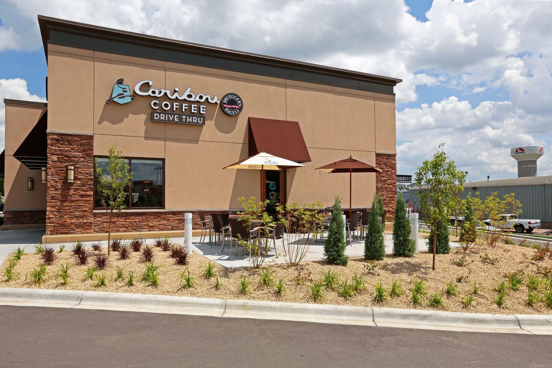Caribou Coffee and Bruegger's Bagle Shop on Hwy 5