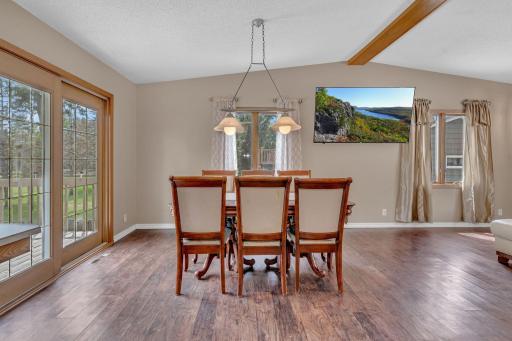 Vaulted ceilings add a feeling of openness, light and airy