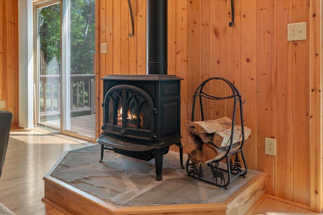 Enjoy the warmth of the fireplace on those cold winter days