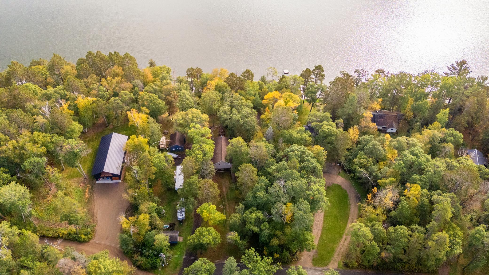 Aerial view of the property