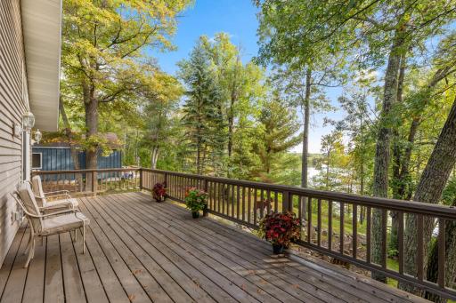 The spacious deck offers beautiful water views and the perfect place to enjoy the surrounding natural beauty