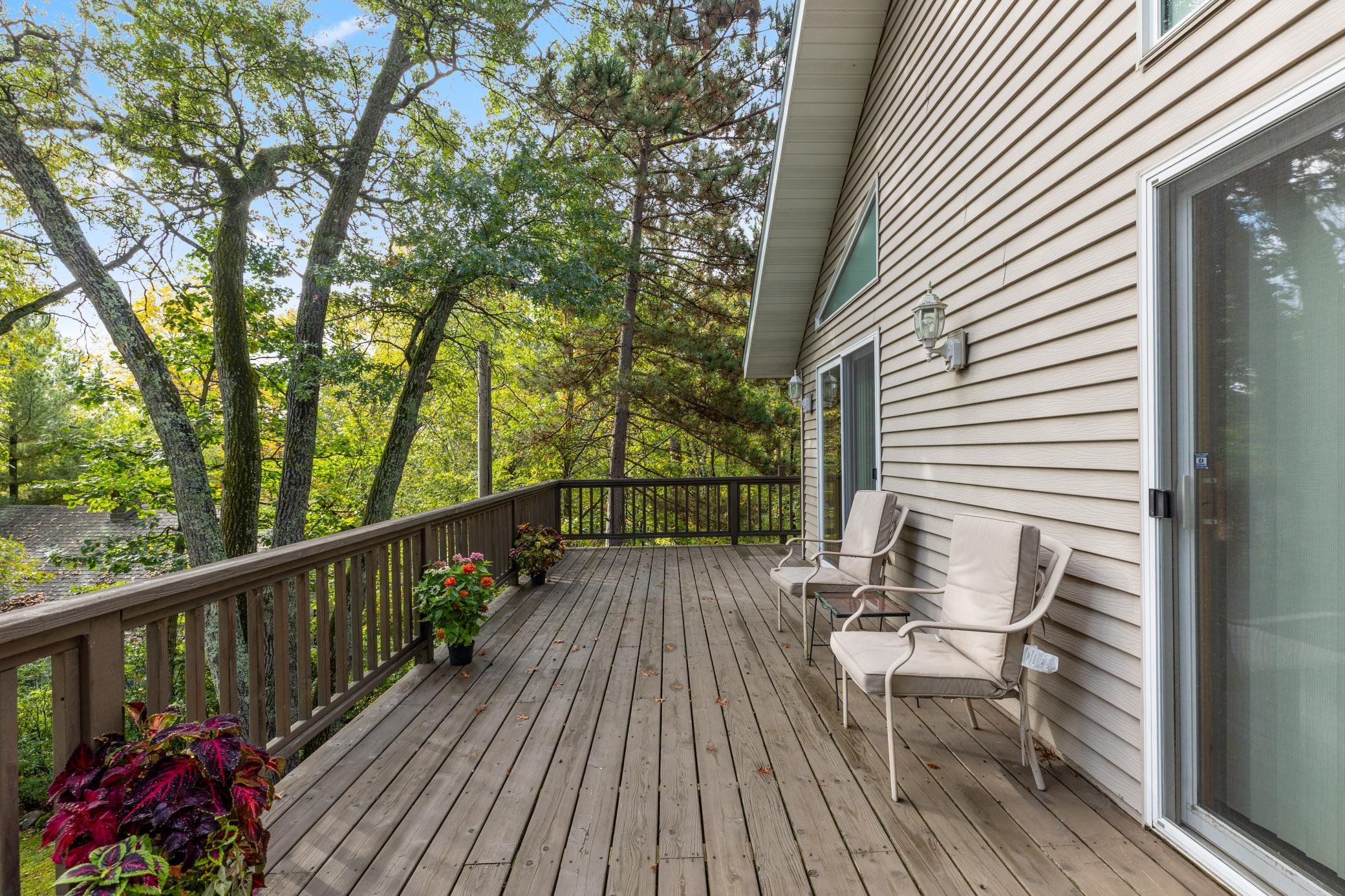 It's spacious and has room for lounging or entertaining