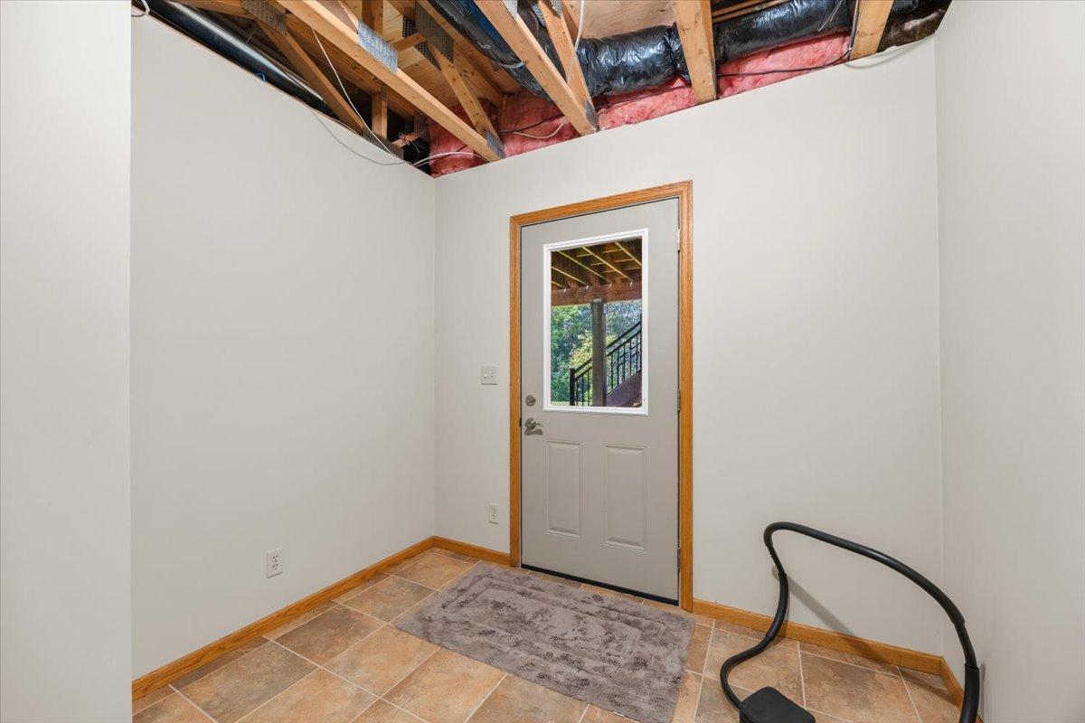 Lower level mudroom/utility room entrance