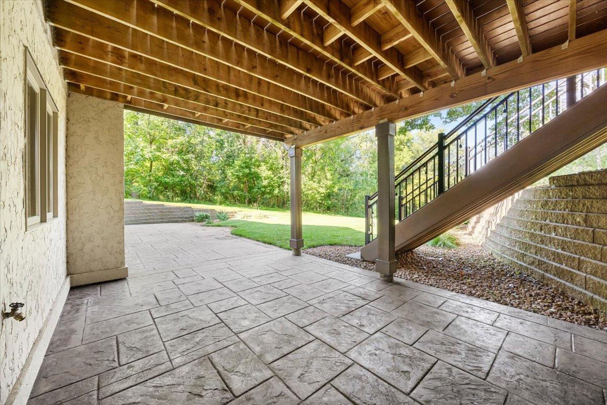 Stamped concrete patio