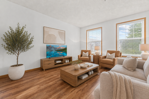 Photo for 11339 Davenport Circle NE, A, Minneapolis, MN 55449 - listing #7107717 Virtually staged—sun-filled living with plenty of space to settle in and stay awhile.