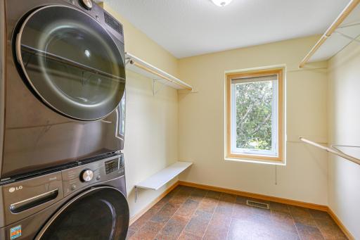Master walk in closet with laundry